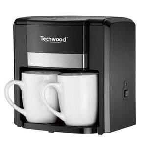Techwood 2-šálkový kávovar na překapávanou kávu (černý)