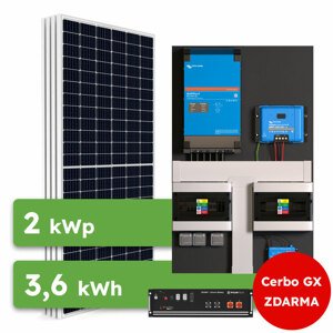 Ecoprodukt Hybrid Victron 2kWp 3,6kWh 1-fáz předpřipravený solární systém