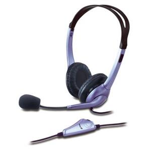 Genius HS-04S Headset, drátový, náhlavní, mikrofon, 3,5mm singlejack, černo-stříbrný