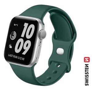 SWISSTEN řemínek pro Apple Watch silikonový, šířka 38-40 mm Barva: Zelená