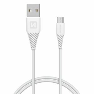 DATOVÝ KABEL SWISSTEN USB / micro USB 1,5M (9mm) Barva: Bílá