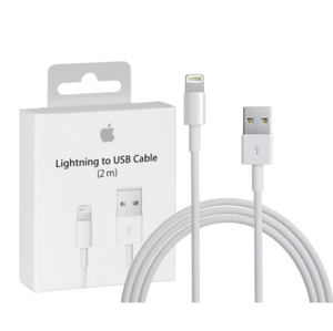 APPLE originální kabel Lightning / USB, 2 m Balení: Poškozené balení (krabička je poničena - produkt je v pořádku)