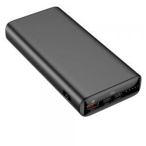 VEGER Externí baterie powerbanka Notebook, 20 000 mAh PD65 W QC 3,0, 1x USB 1x USB-C, barva černá