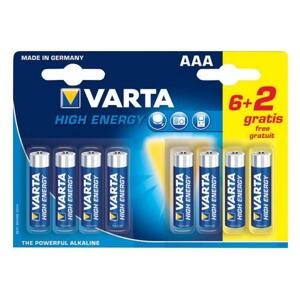 VARTA 8pack (6+2 ks) HighEnergy AAA/LR03 1220mAh baterie alkalické (cena za 1x8pack)
