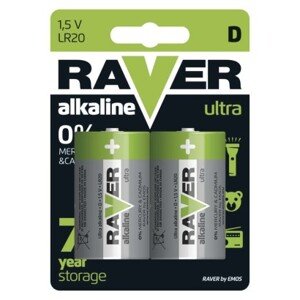 Alkalická baterie RAVER D (LR20) (2 ks)