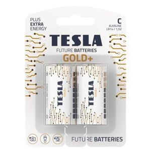 TESLA GOLD+ alkalická baterie C (LR14, malý monočlánek, blister) 2 ks