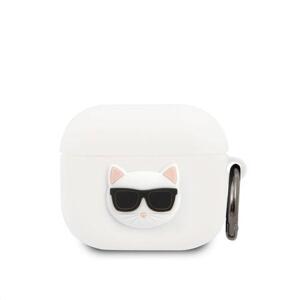 Karl Lagerfeld Choupette Case Apple Airpods 3, WHT