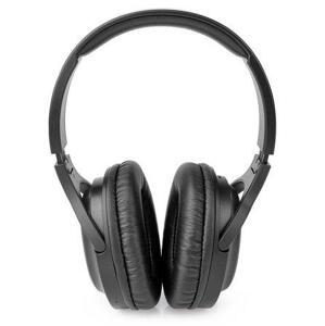 NEDIS bezdrátová sluchátka + mikrofon/ OVER-EAR/ výdrž 20 hodin/ ovládání stiskem/ ovládání hlasitosti/ černé