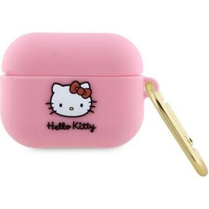 Hello Kitty Liquid Silicone 3D Kitty Head Logo Pouzdro pro AirPods Pro Pink