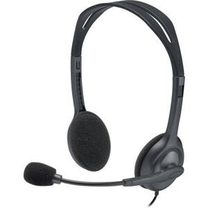 Logitech Headset Stereo H111/ drátová sluchátka + mikrofon/ 3,5 mm jack/ šedá