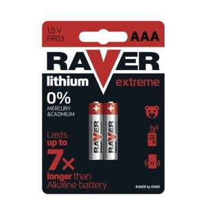 GP lithiová baterie 1,5V RAVER AAA (R03) Extreme 2ks blistr