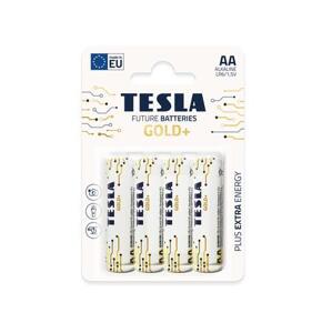 TESLA GOLD+ alkalická baterie AA (LR06, tužková, blister) 4 ks