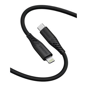 SWISSTEN Datový kabel SOFT SILICONE USB-C / lightning 1,5 m, 60 W, černý