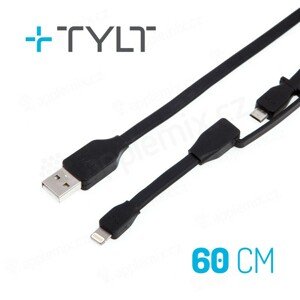 Nabíjecí kabel TYLT SYNCABLE-DUO, USB-A/ Lightning + micro USB Barva: Černá