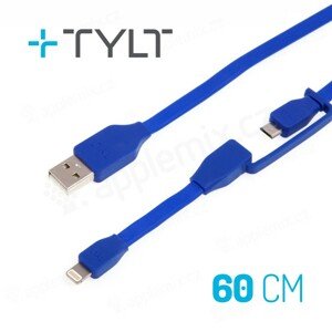 Nabíjecí kabel TYLT SYNCABLE-DUO, USB-A/ Lightning + micro USB Barva: Modrá