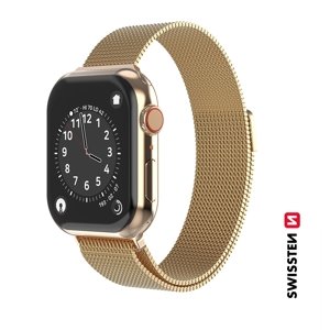 SWISSTEN řemínek pro Apple Watch milánský tah, šířka 38-40 mm Barva: Zlatá