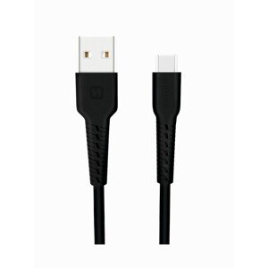SWISSTEN TPU datový kabel USB-A/USB-C , délka 1 m Barva: Černá