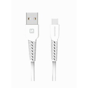 SWISSTEN TPU datový kabel USB-A/USB-C , délka 1 m Barva: Bílá