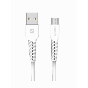 SWISSTEN datový kabel USB-A/micro USB, bílý, délka 1,2 m (doplnění samoprodavače)