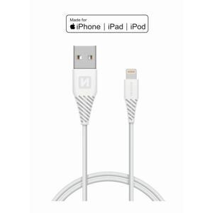 SWISSTEN TEXTILE datový kabel USB - Lightning MFi 1.2m Barva: Bílá